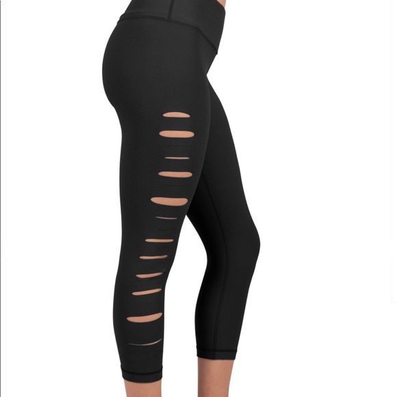 90 Degree By Reflex Pants - 90 Degree Laser Cut Yoga Pants Black Sz. XS